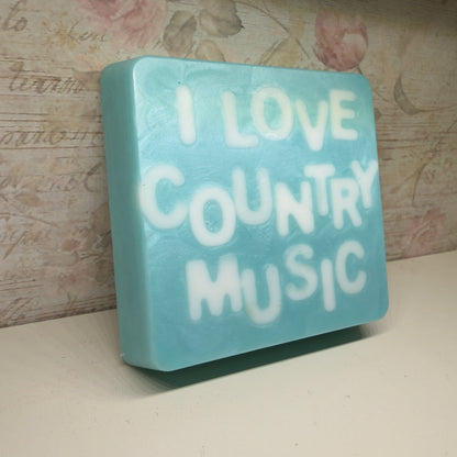 I LOVE COUNTRY MUSIC -handmade soap bar