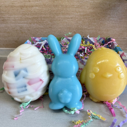 Blue Easter Bunny Soap Basket