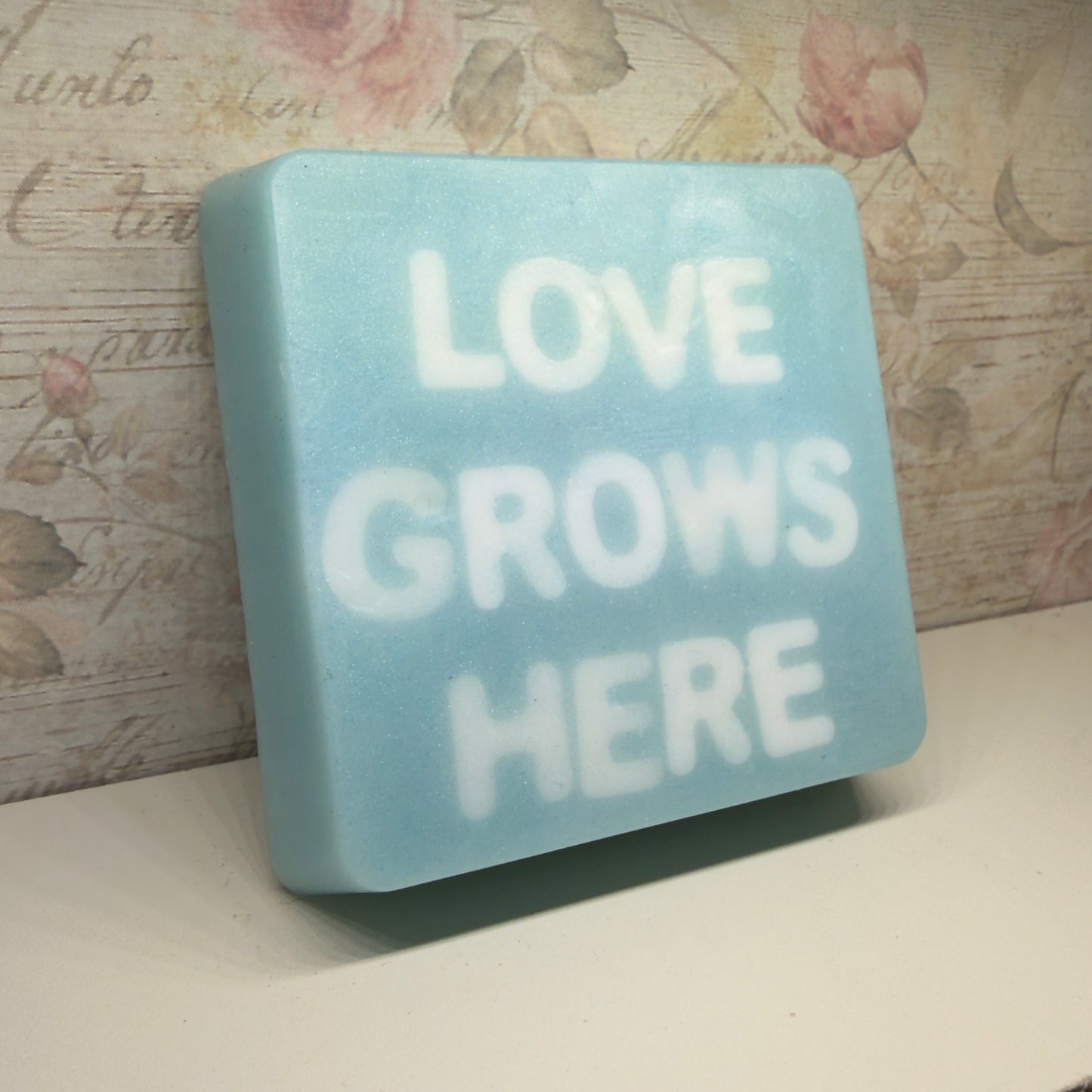 LOVE GROWS HERE handmade soap