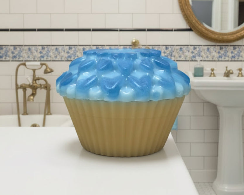 Blue tansy vanilla scented cupcake soap bar by the tub 