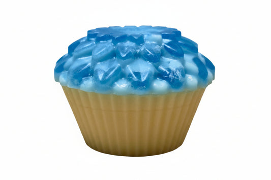 Blue tansy vanilla scented cupcake soap bar
