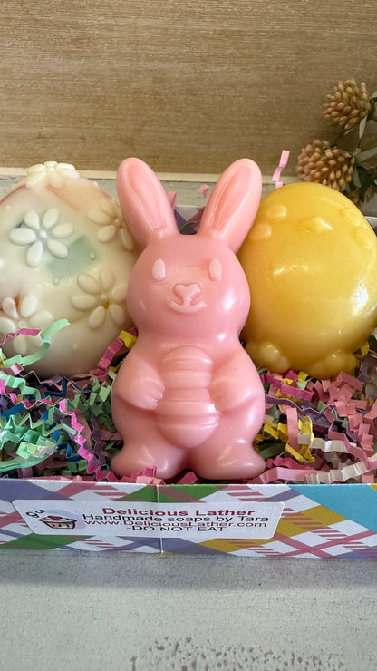 Pink Easter Bunny Soap Basket