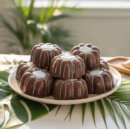 Coconut vanilla Bundt cake plate full