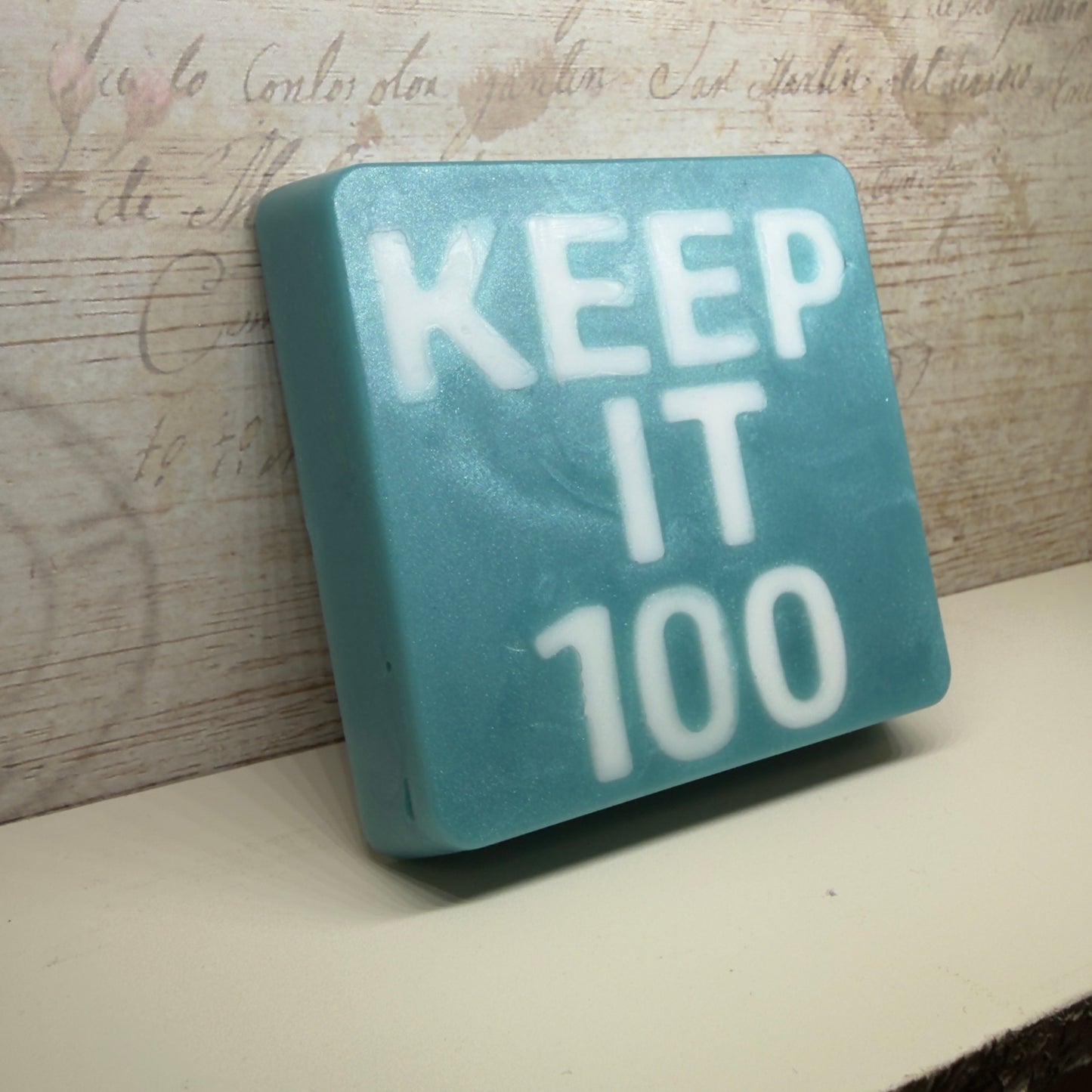 “KEEP IT 100” - handmade soap bar