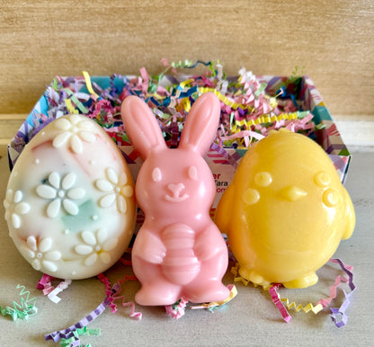 Pink Easter Bunny Soap Basket