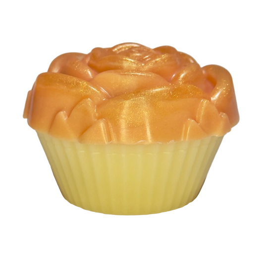 golden blossom cupcake soap bar